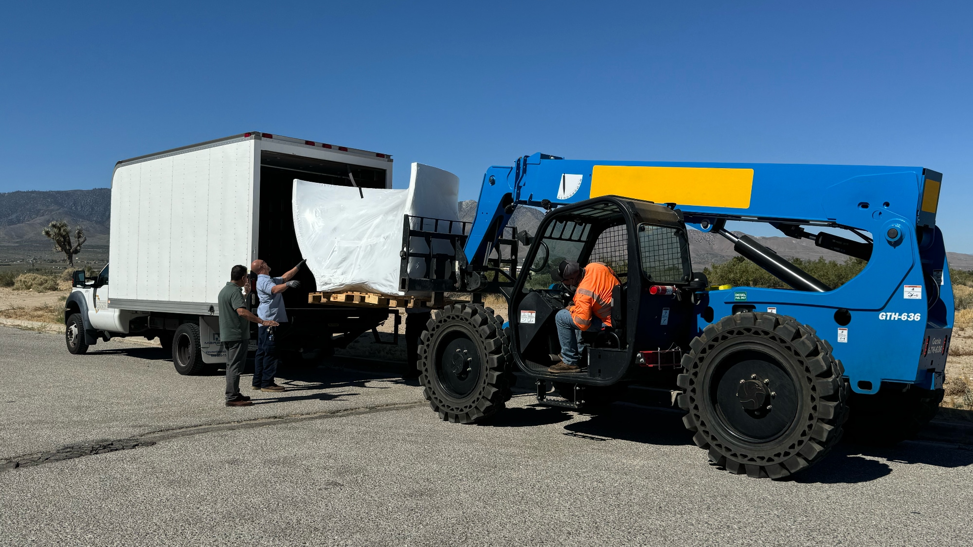 DUAL-COMPACT Observatory Station installed in San Bernardino County: delivery of dome and telescope