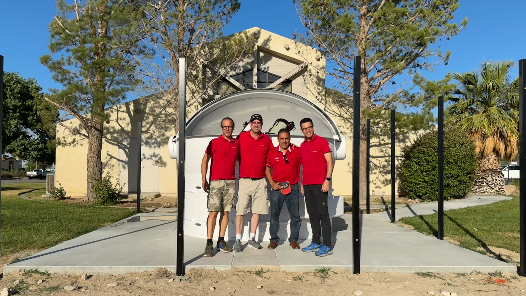 DUAL-COMPACT Observatory Station installed in San Bernardino County: PrimaLuceLab Team together with former NASA astronaut Jose M. Hernandez