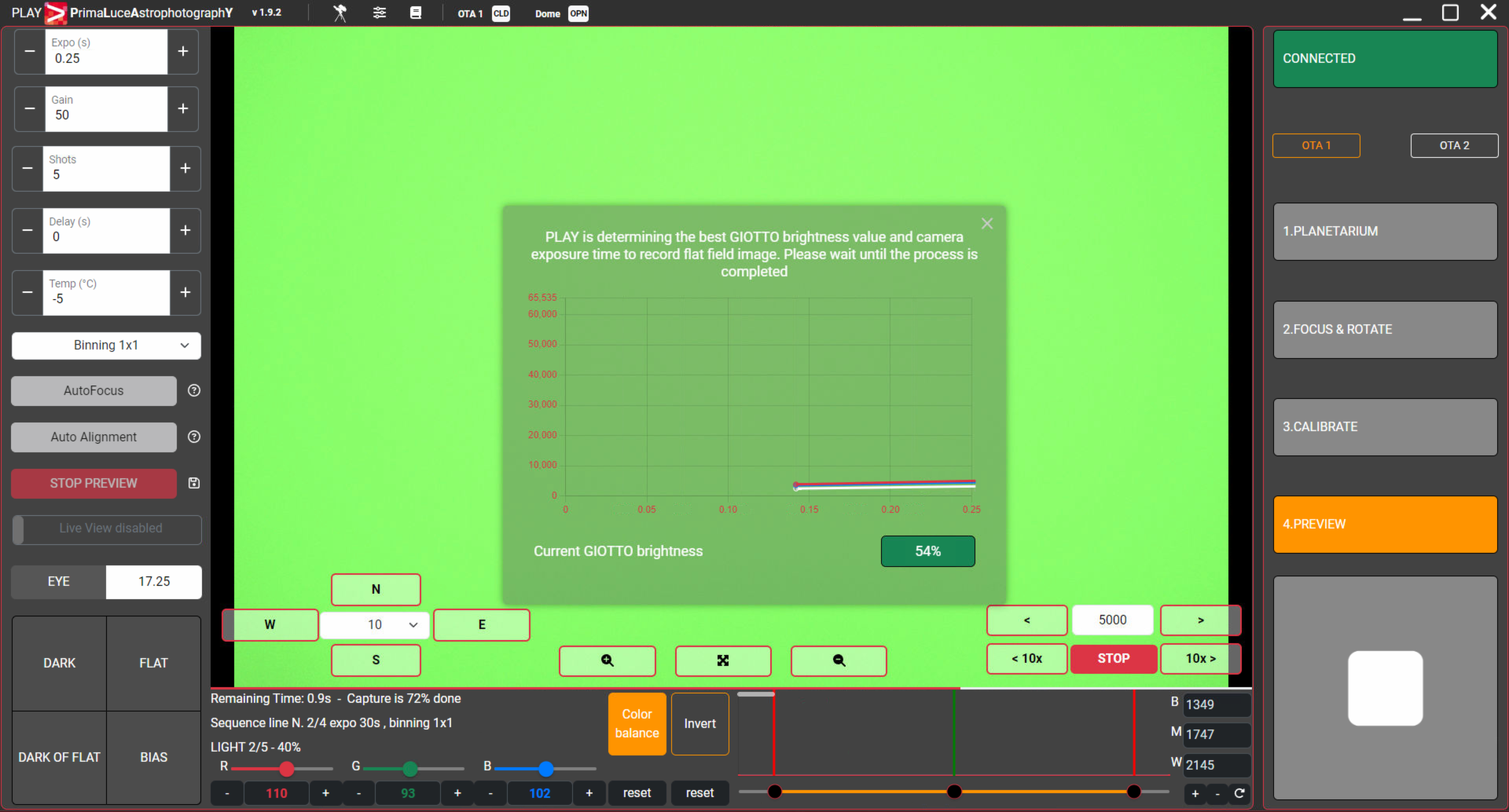 PLAY, come usare il SEQUENCER per avviare la cattura di una sequenza di immagini