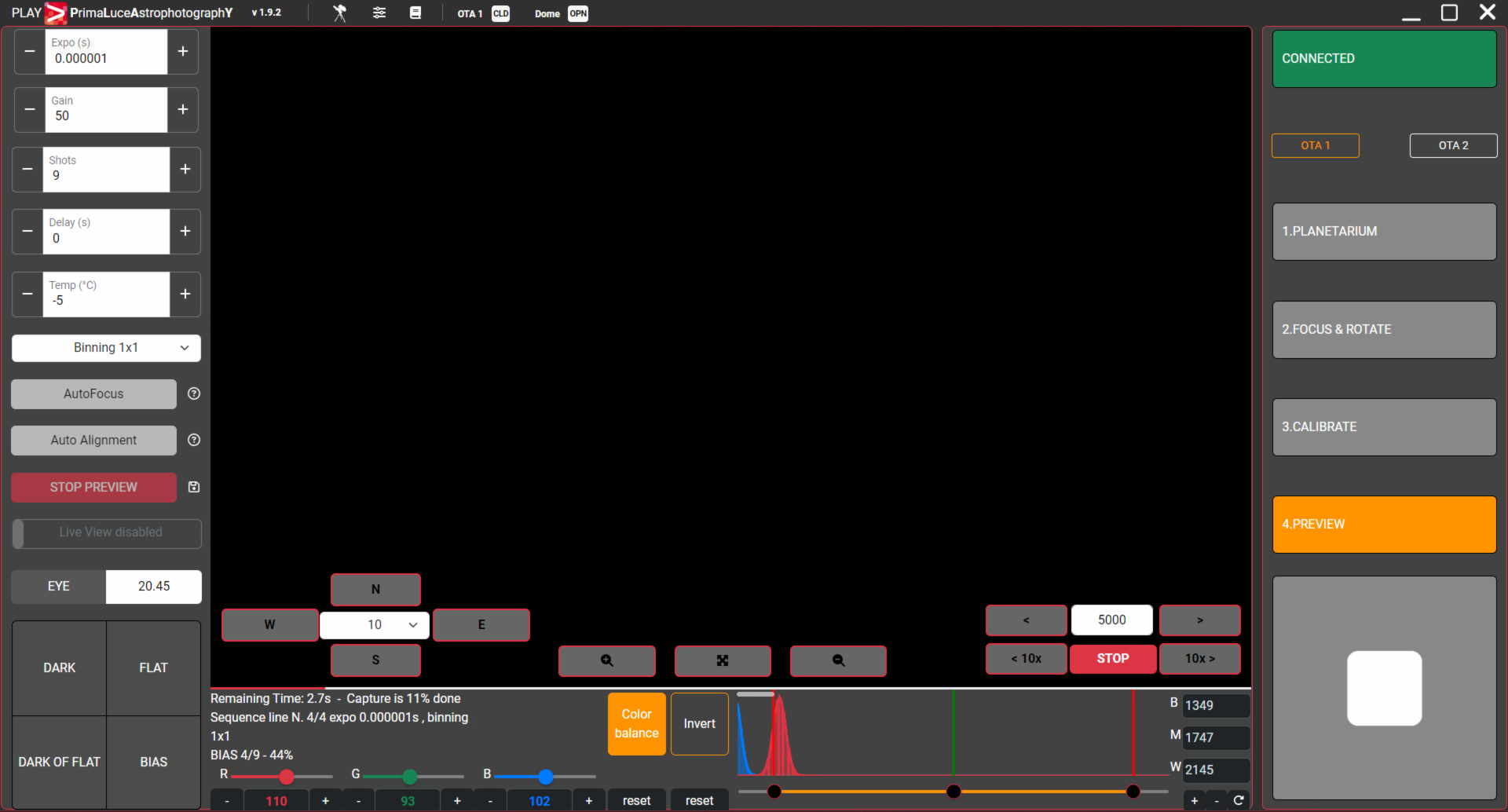 PLAY, come usare il SEQUENCER per avviare la cattura di una sequenza di immagini