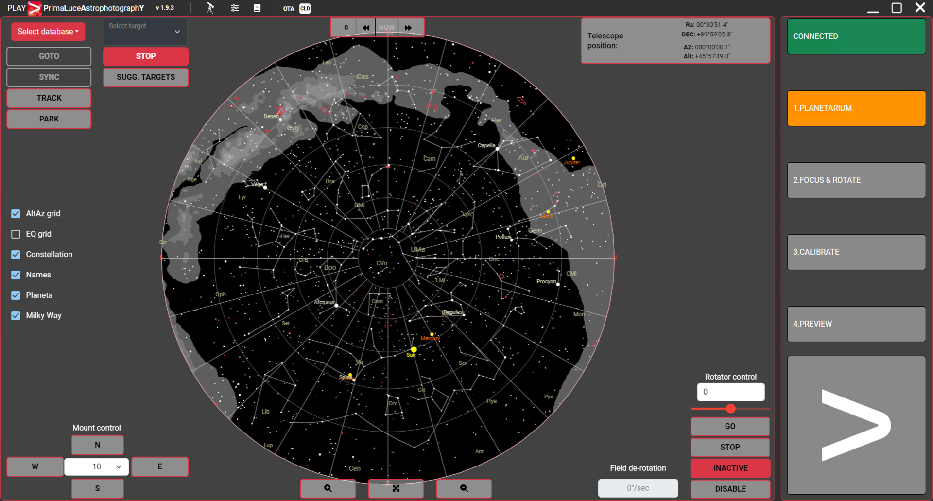 Come controllare in remoto la vostra montatura equatoriale o altazimutale SkyWatcher con PLAY