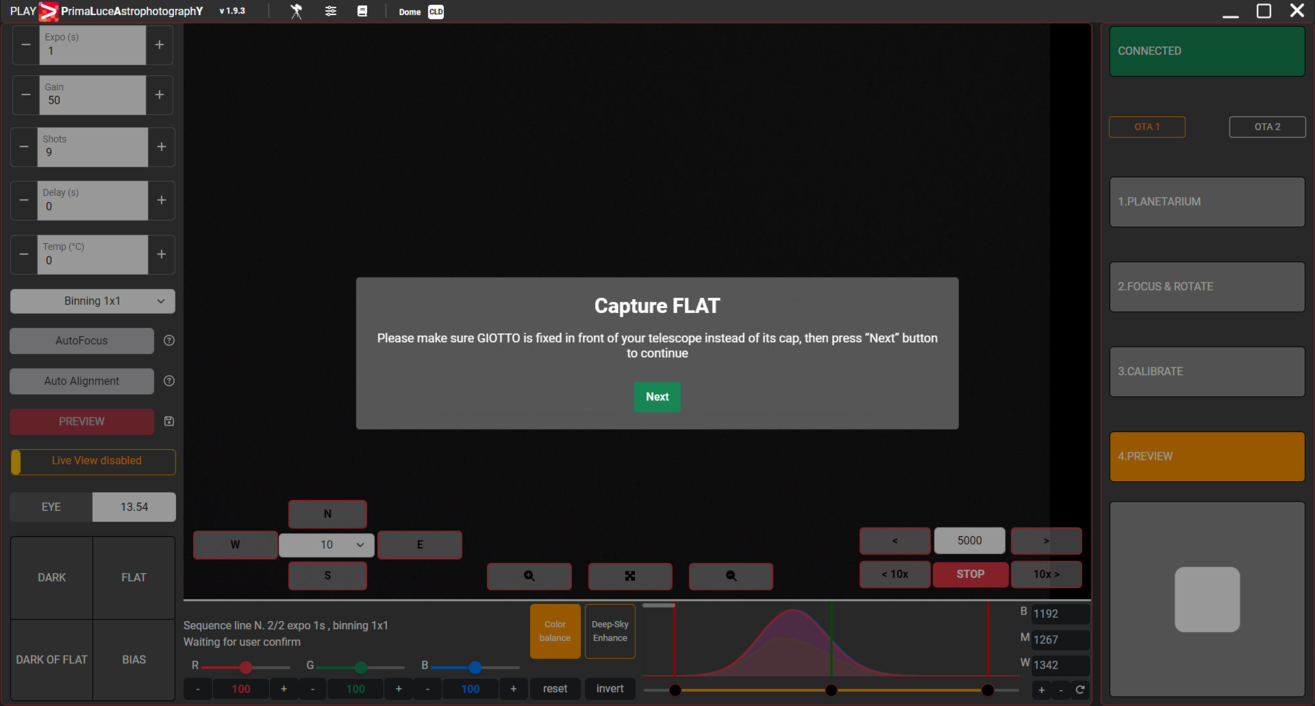 PLAY, come usare il SEQUENCER per avviare la cattura di una sequenza di immagini