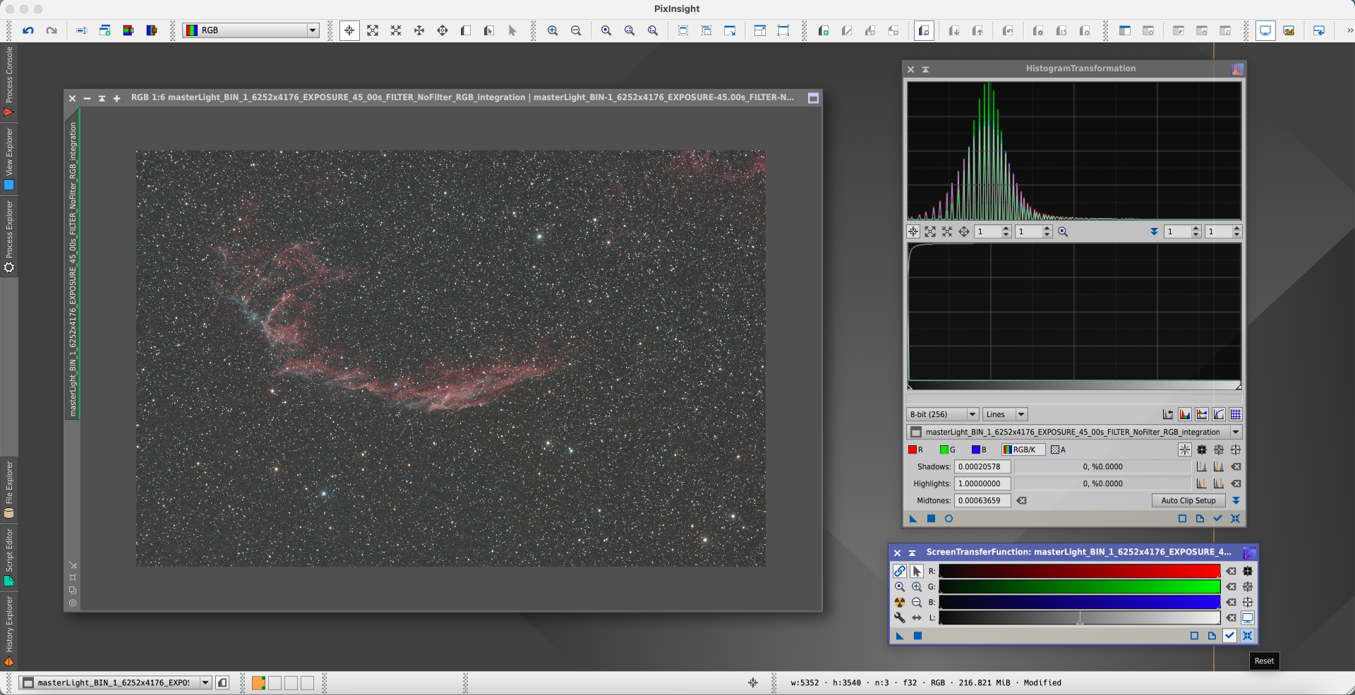 Use PixInsight to process deep-sky images recorded with PLAY