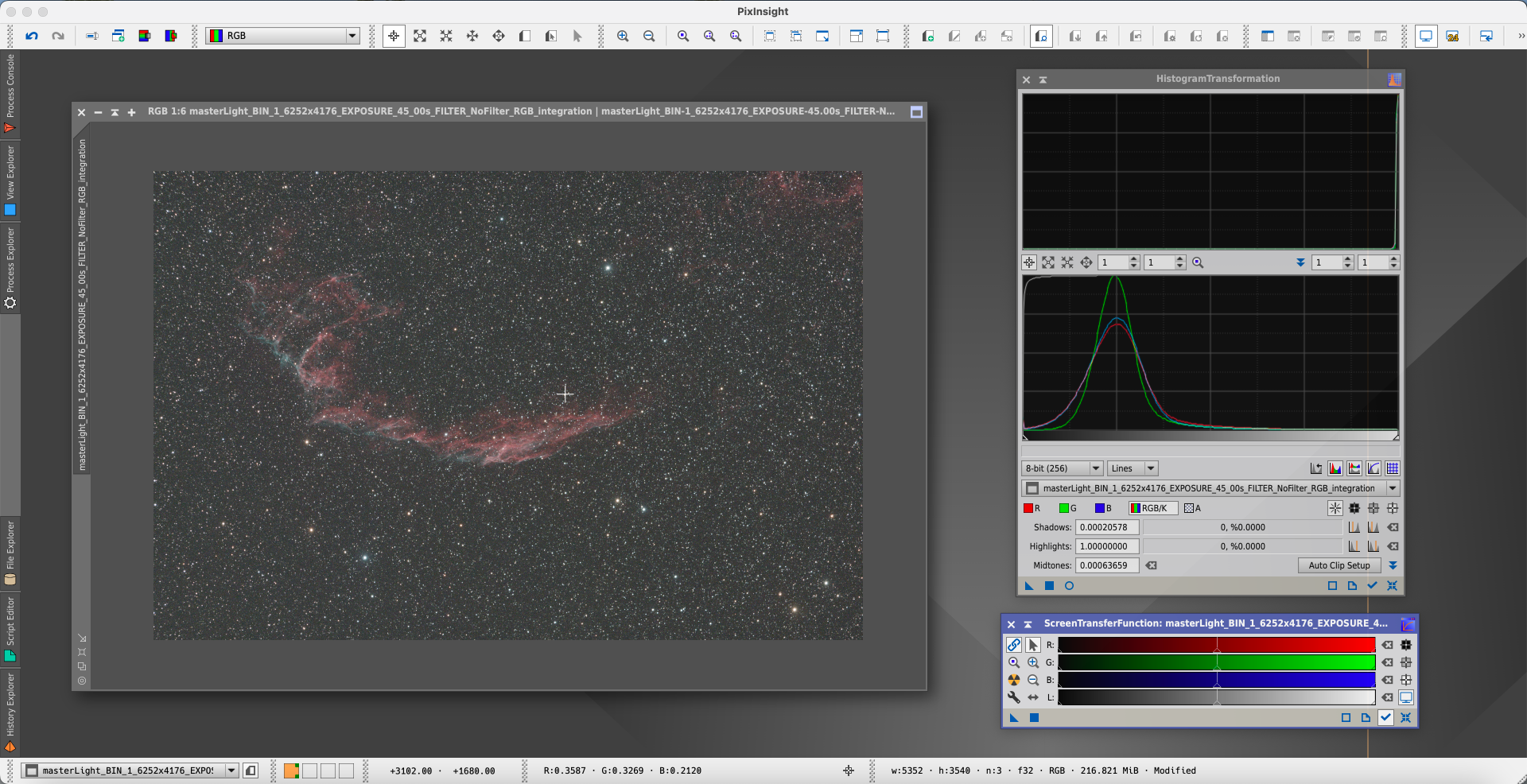 Use PixInsight to process deep-sky images recorded with PLAY