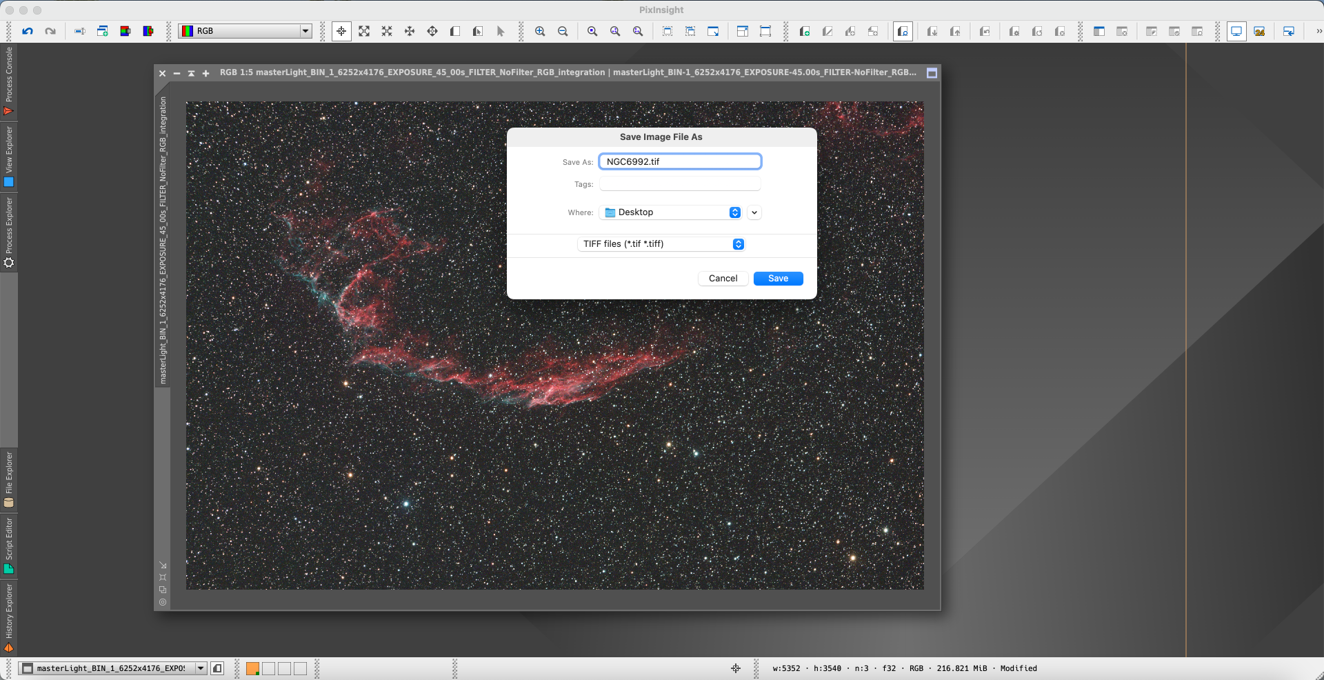 Use PixInsight to process deep-sky images recorded with PLAY