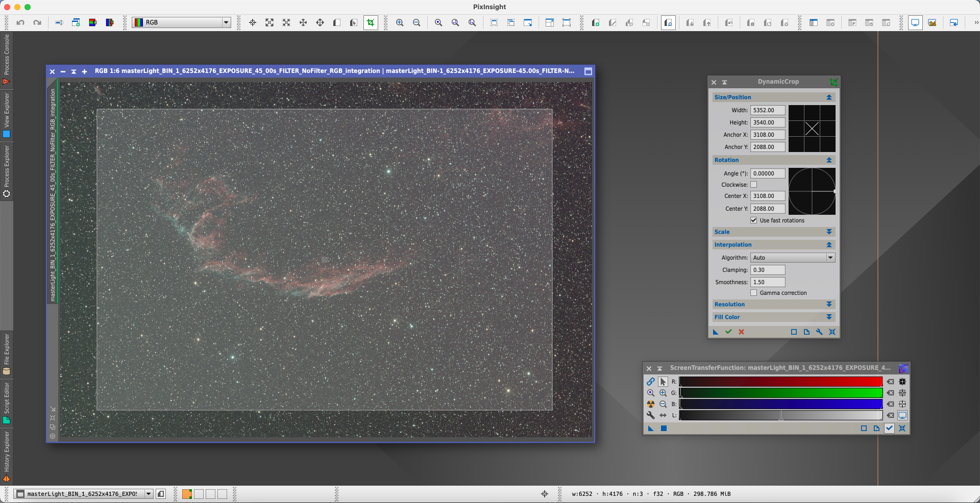 Use PixInsight to process deep-sky images recorded with PLAY