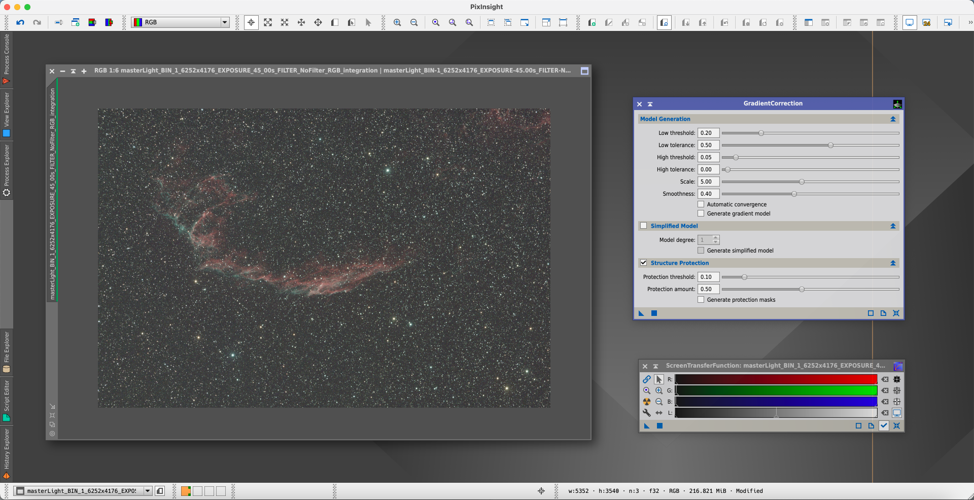 Use PixInsight to process deep-sky images recorded with PLAY