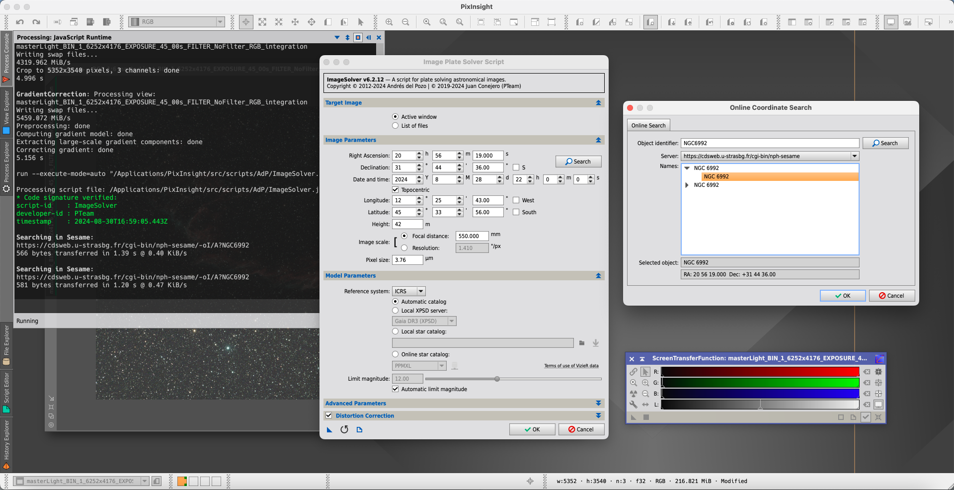 Use PixInsight to process deep-sky images recorded with PLAY