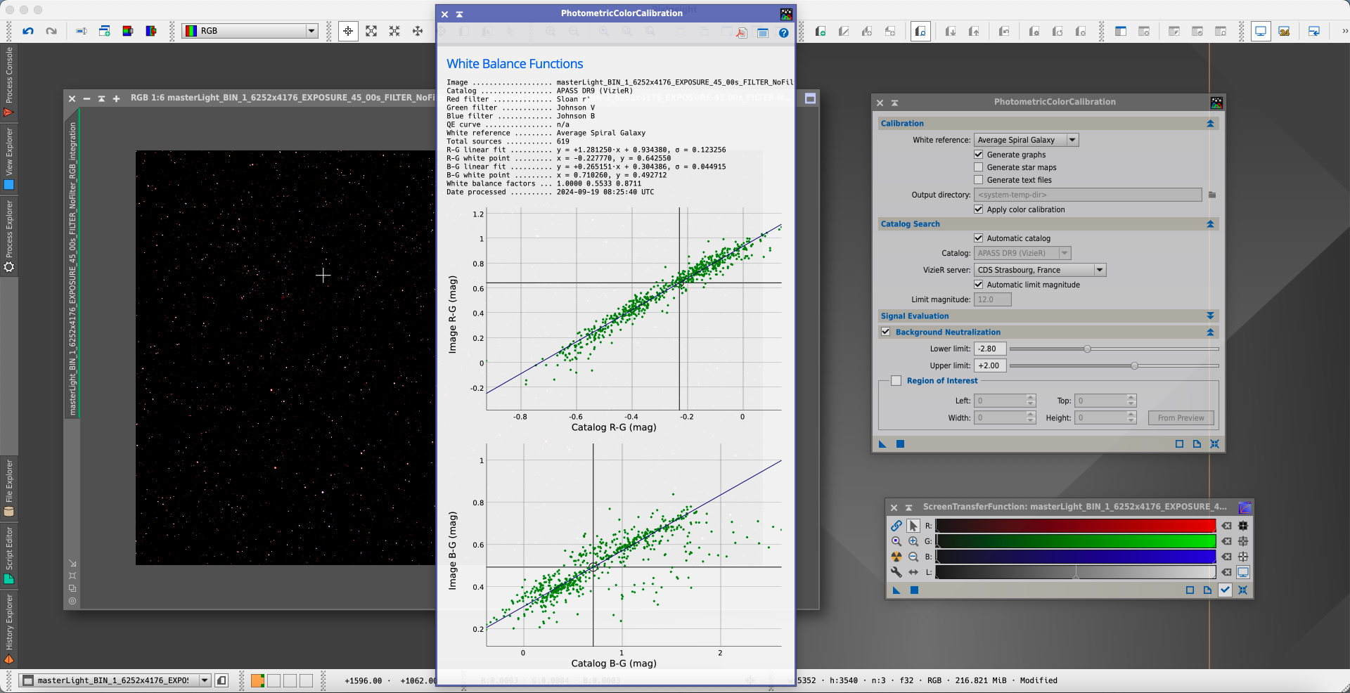 Use PixInsight to process deep-sky images recorded with PLAY