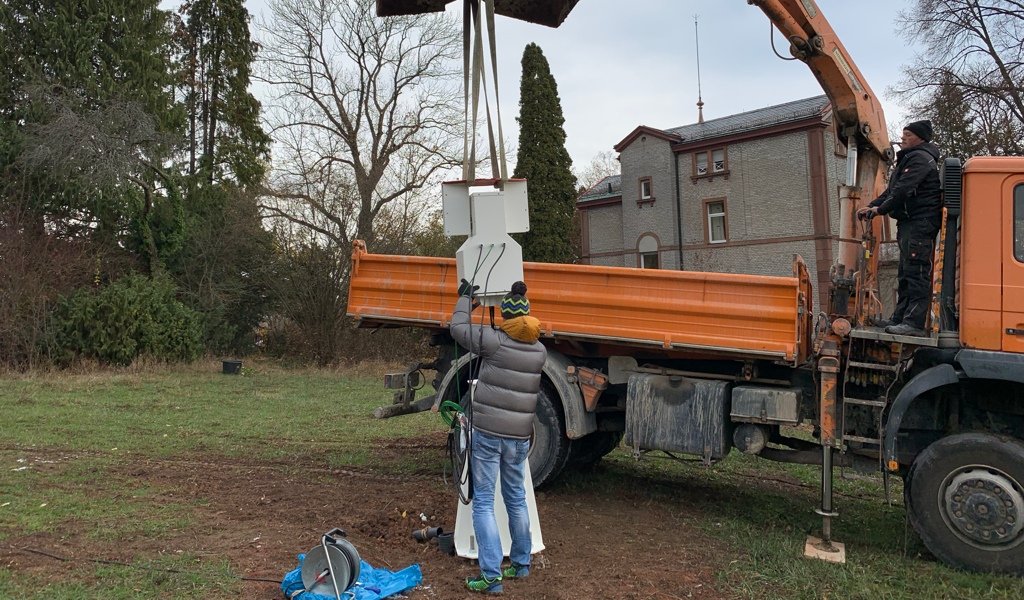 Installing the WP-100 mount head on the C106-HEAVY pier