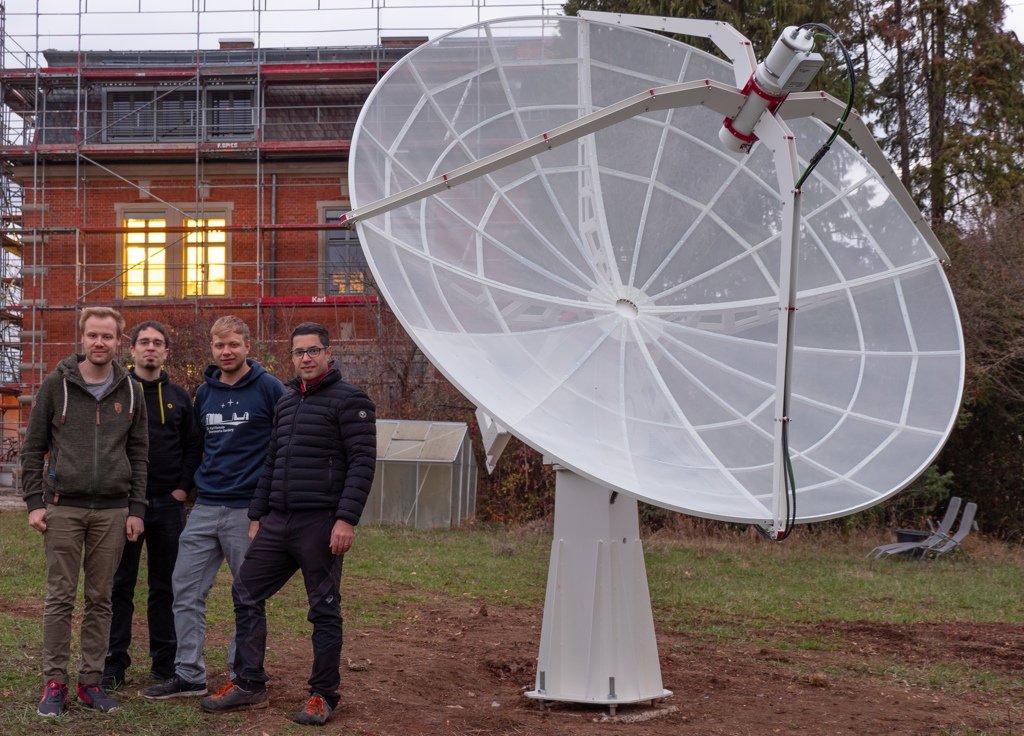 SPIDER 300A radio telescope in Karl Remeis Observatory: SPIDER 300A radio telescope ready for the first use!