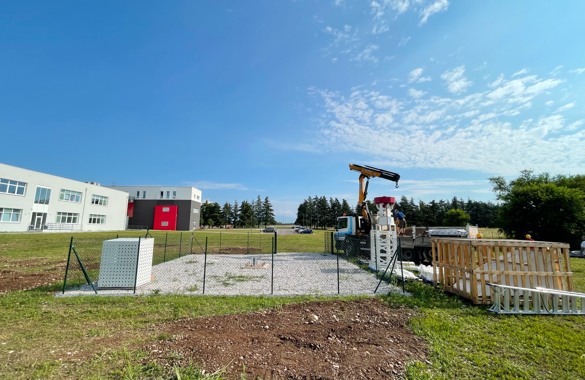 INTREPID 500-12 5.0m ground station antenna system installed in Polo Tecnologico Alto Adriatico, Italy