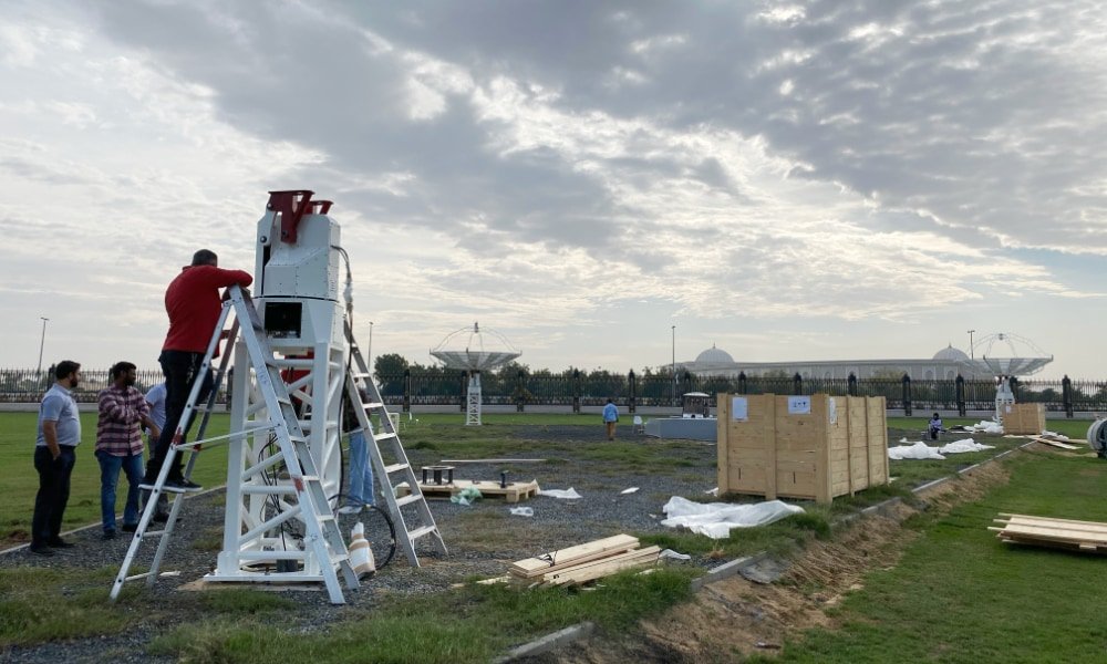 More SPIDER 500A radio telescopes installed in Sharjah Academy for Astronomy, Space Sciences & Technology: WP-400 mount preparation