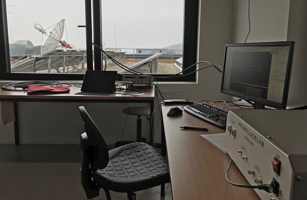 SPIDER 230C installed in Deggendorf Institute of Technology: H142-One receiver installed in radio telescope control room.