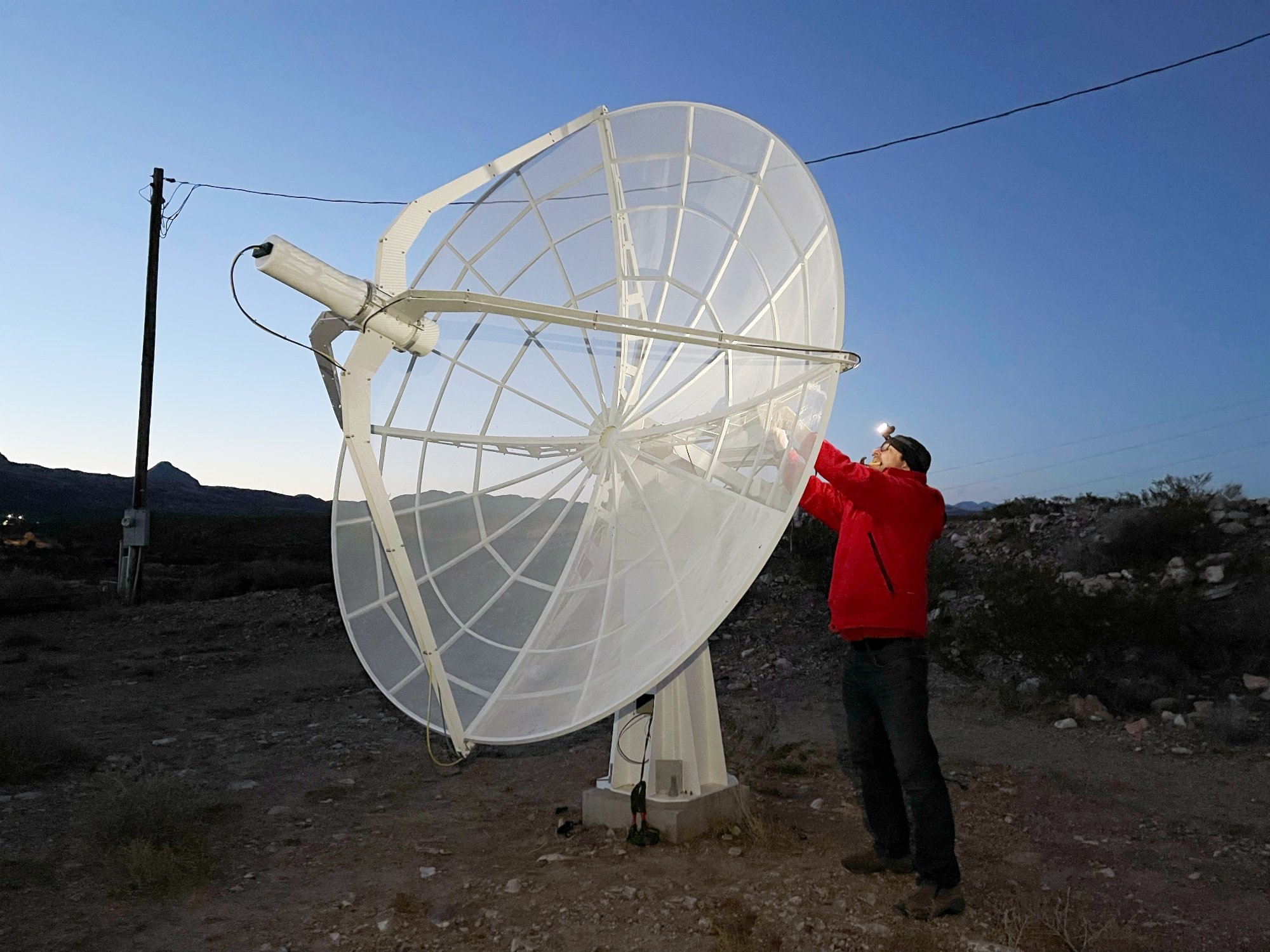 SPIDER 300A at Etscorn Observatory (New Mexico Tech university) near VLA upgraded with Radio-over-Fiber kit