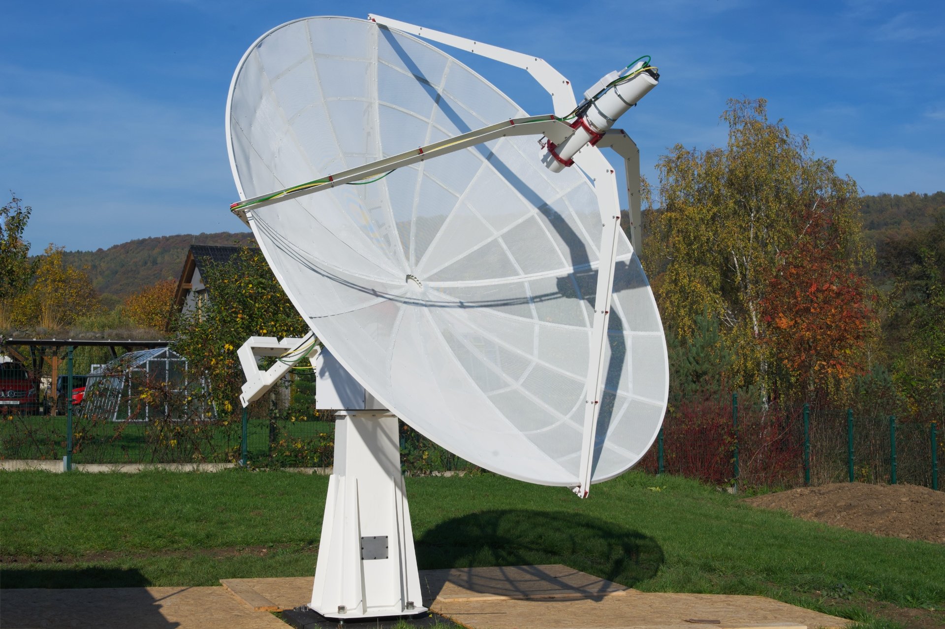 SPIDER 300A radio telescope for radio astronomy installed near Prague in Czech Republic