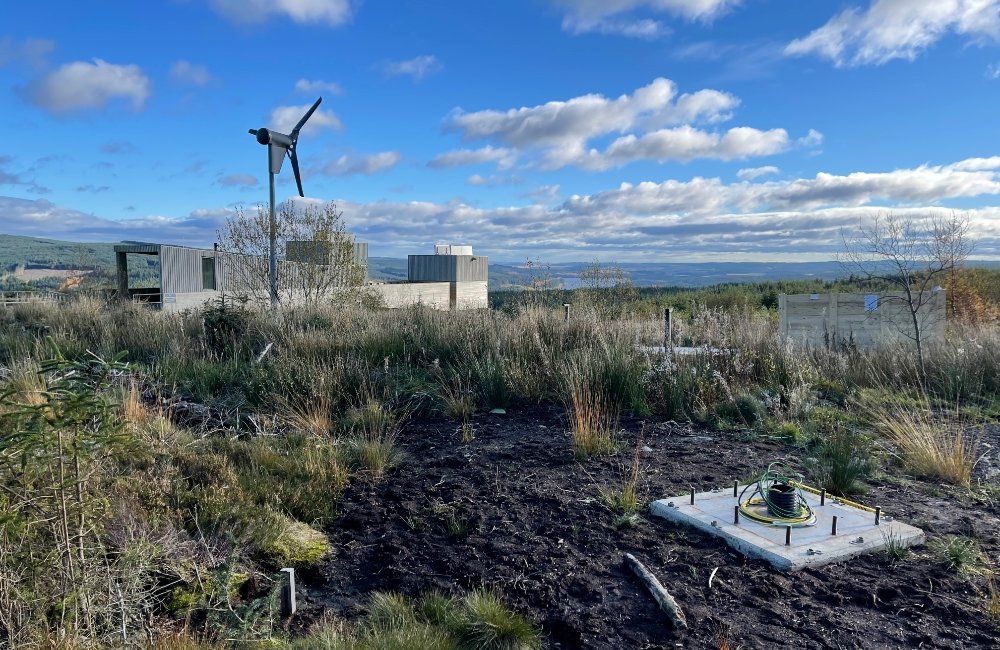 SPIDER 500A installed in Kielder Observatory (UK): concrete base with connection for SPIDER's pier.