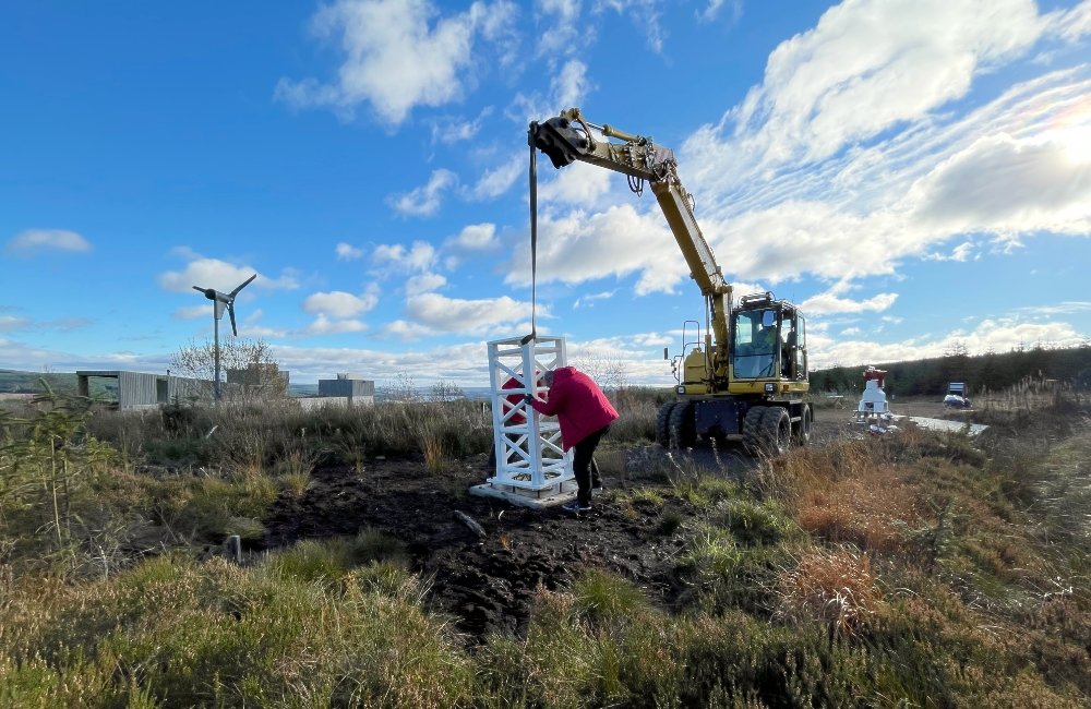 SPIDER 500A installed in Kielder Observatory (UK): connecting the C400-HEAVY pier to the concrete base.