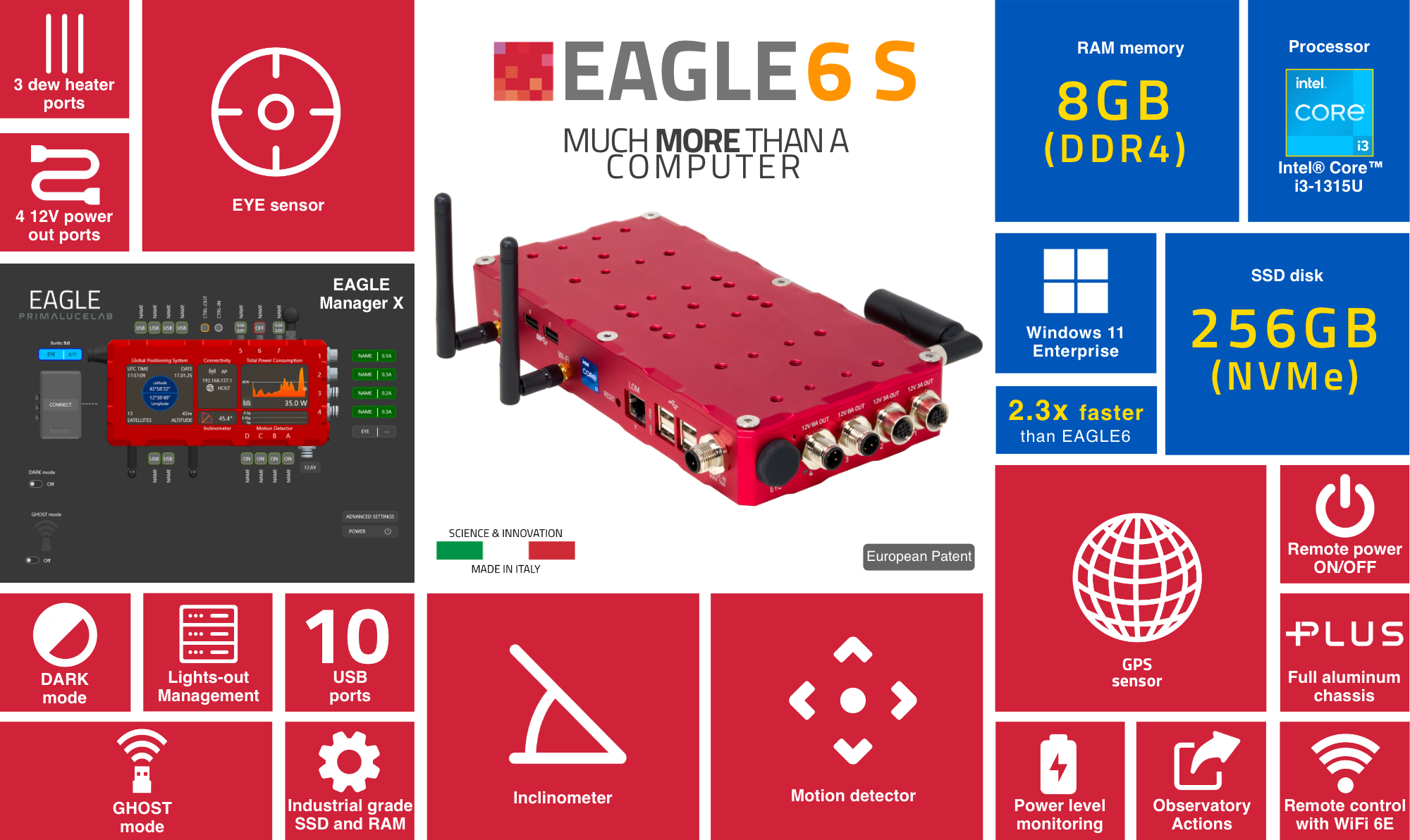 EAGLE6 S computer for telescopes and astrophotography main features