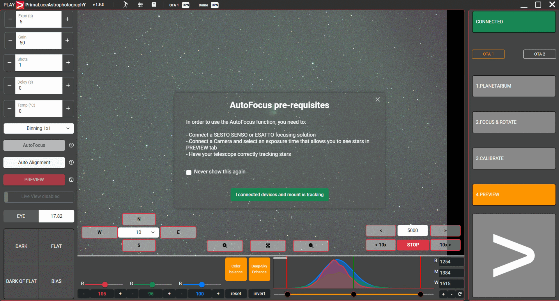 PLAY - Prima Luce AstrophotographY software: AutoFocus